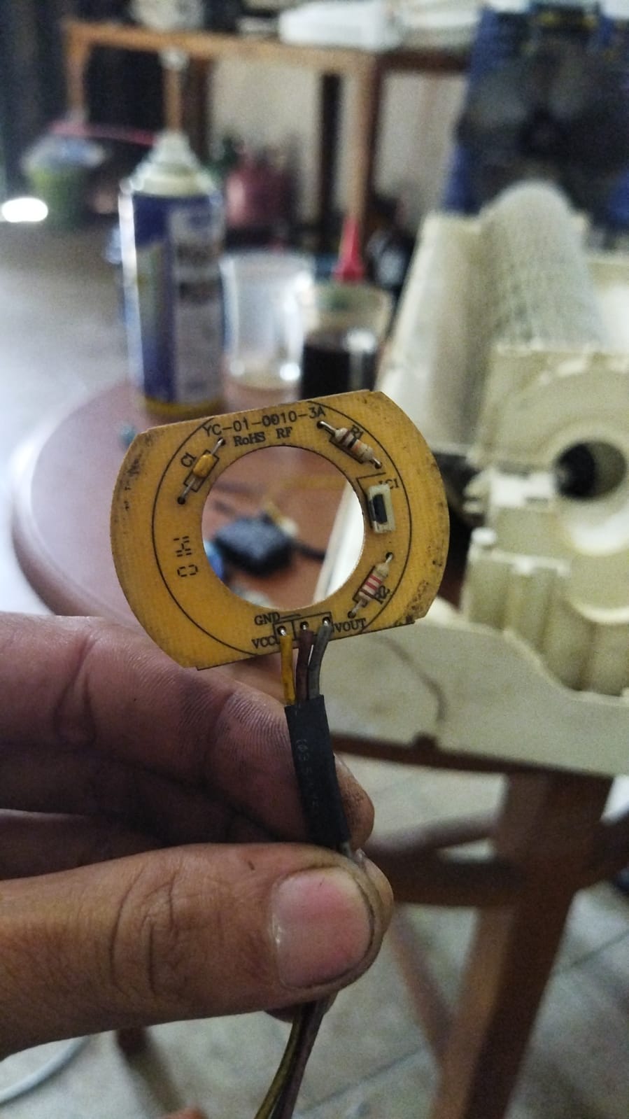 Pergantian motor fan plus sparepart AC split